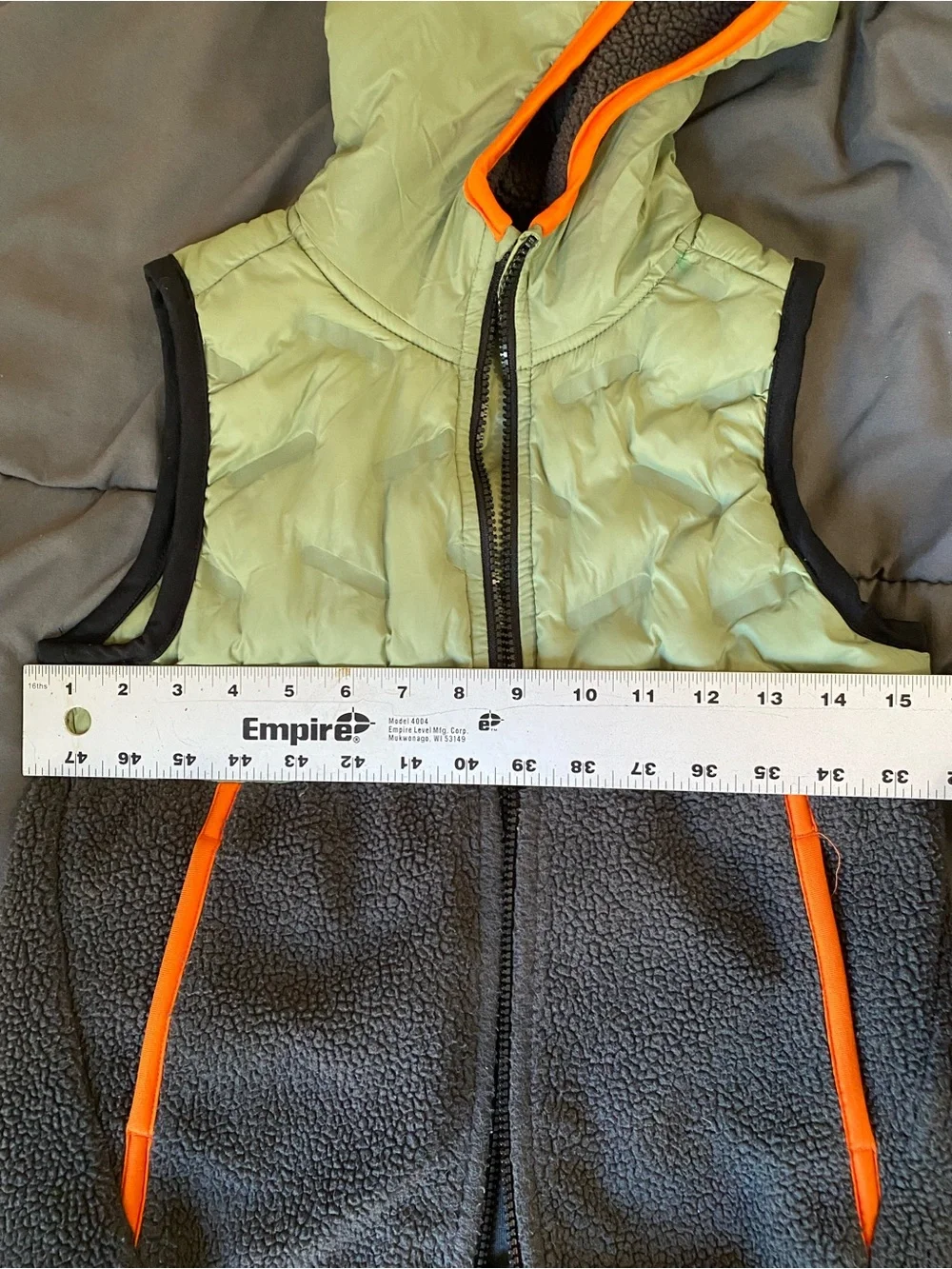 Old Navy Kids Hooded Sherpa Puffer Vest Sz S 6-7